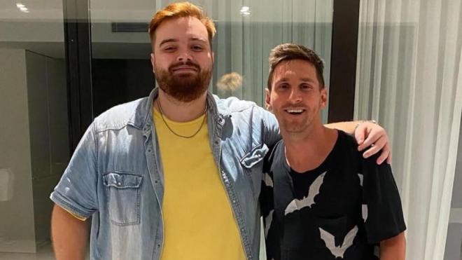 La foto de Ibai Llanos con Leo Messi (Foto: Instagram)