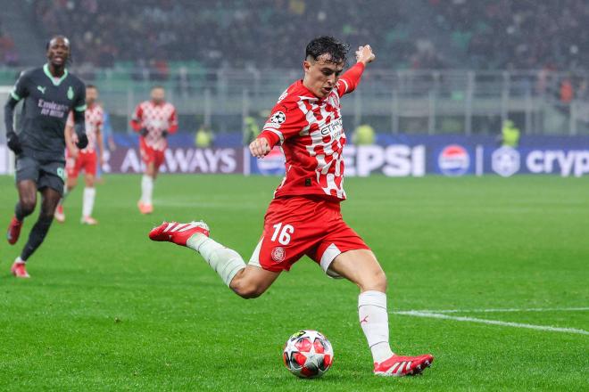 Alejandro Francés, durante un partido con el Girona (Foto: Cordon Press).