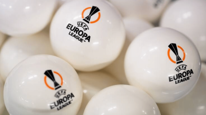 Bolas del sorteo de la Europa League.