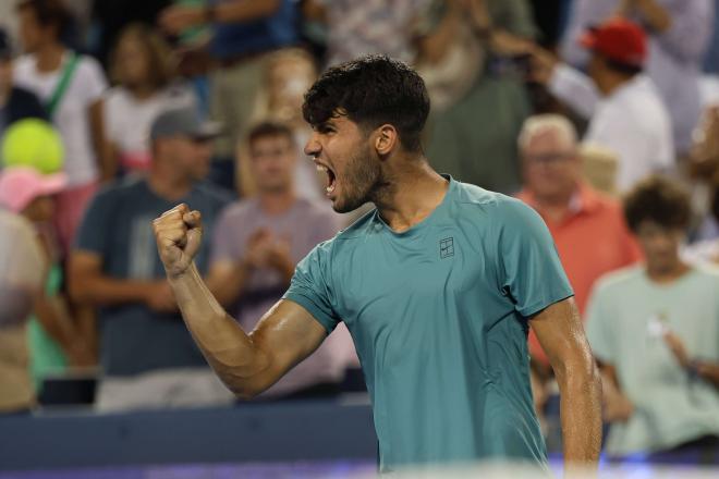 Carlos Alcaraz, ante Nardi en Cincinnati (Foto: Cordon Press).