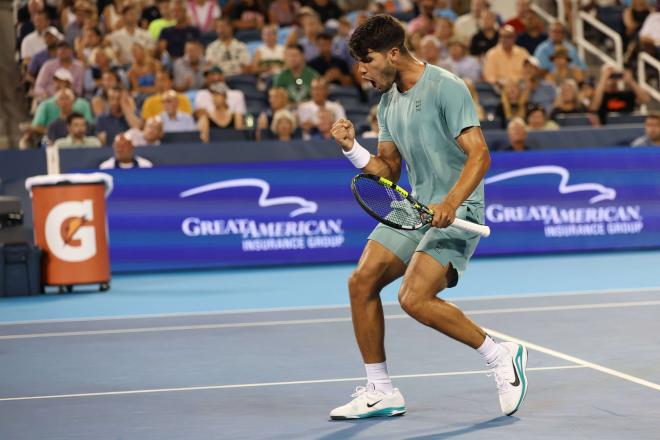 Carlos Alcaraz, ante Nardi en Cincinnati (Foto: Cordon Press).