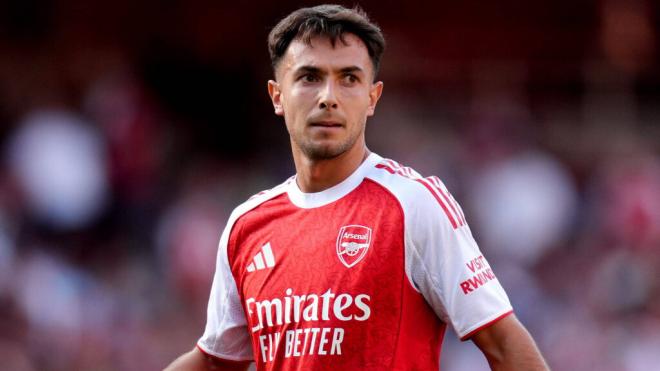 Martín Zubimendi, en un partido con el Arsenal (Foto: Cordon Press)