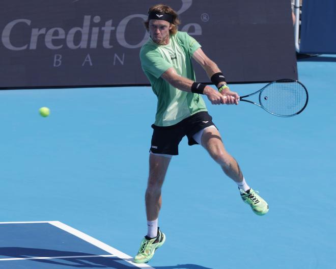 Andrey Rublev en el partido ante Carlos Alcaraz (Foto: EFE)