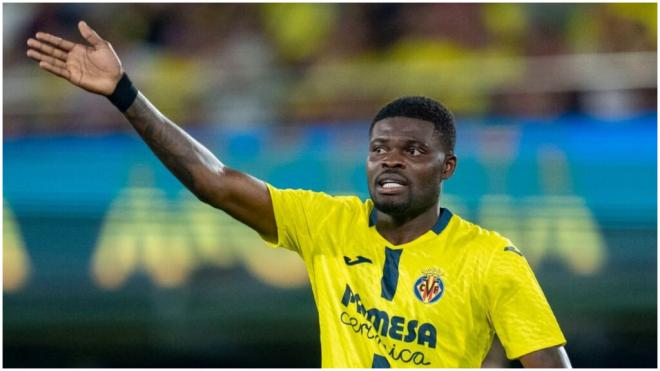 Thomas Partey en su debut con el Villareal. (X)