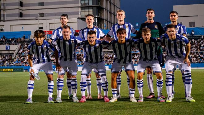 Una de las alineaciones de la Real Sociedad en pretemporada (Foto: RSO).
