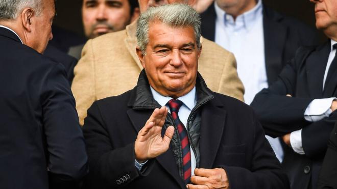 Joan Laporta, en un partido del FC Barcelona (Foto: Cordon Press)