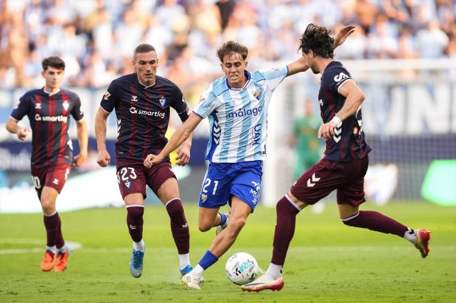 Adrián Niño, en el Málaga - Eibar (Foto: EuropaPress).