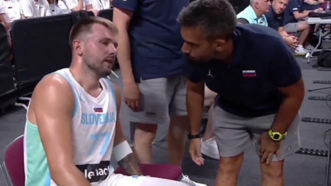 Luka Doncic, lesionado con Eslovenia (Foto: X)