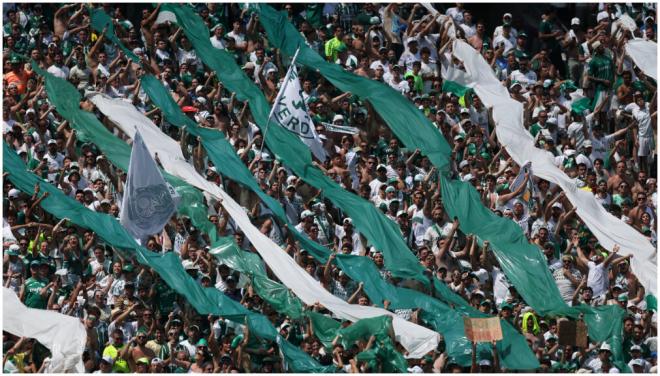 Los jugadores de Palmeiras celebrando el triunfo ante Botafogo (Foto: X)