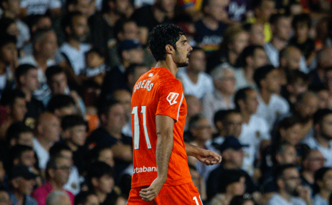 Guedes debutó con la Real en Mestalla