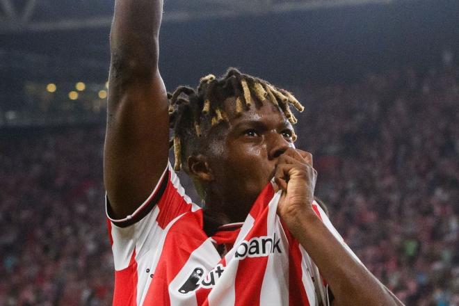 Gol de Nico Williams ante el Sevilla en San Mamés (Foto: Athletic Club).