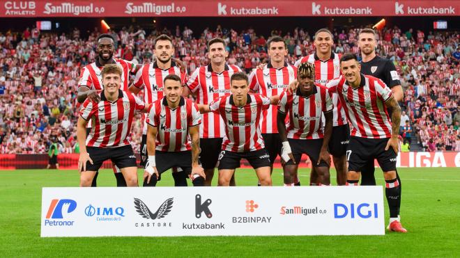 Este es el once que sacaba Valverde ante el Sevilla en San Mamés (Foto: Athletic Club).