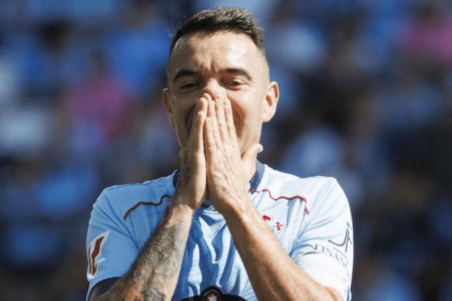 Iago Aspas ante el Getafe (Foto: LaLiga).
