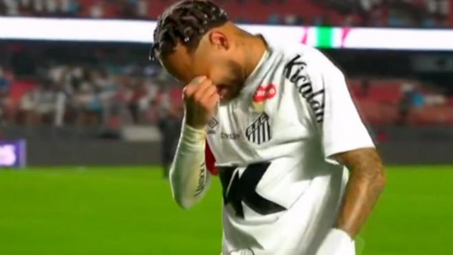 Neymar, entre lágrimas (Foto: ge)