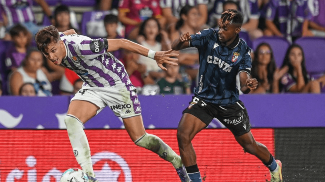 Iván Alejo, en el Valladolid-Ceuta (Foto: LaLiga).