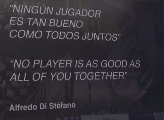 Lema en el vestuario del Real Madrid (Foto: Real Madrid TV)