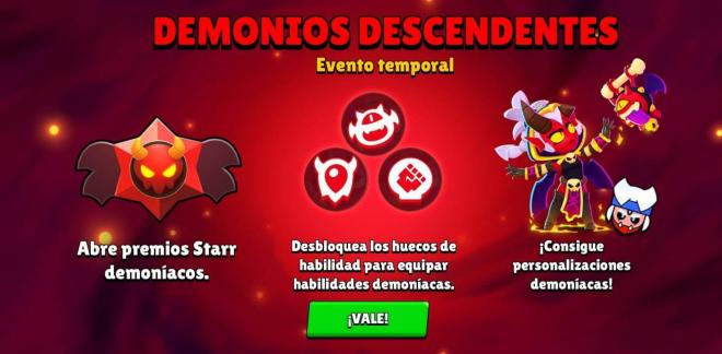 El evento Demonios Descendientes en Brawl Stars