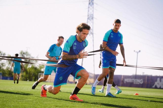 Xavi Moreno y Marcos André se entrenan en pretemporada (Foto: Real Valladolid).