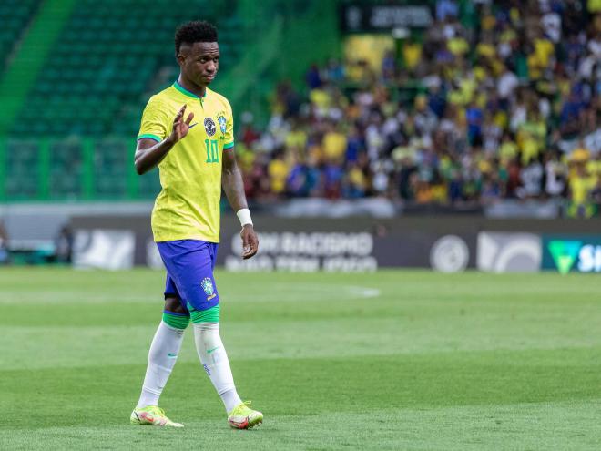 Vinícius, en un partido con Brasil (Foto: Cordon Press).