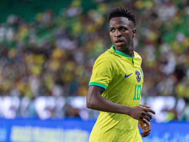 Vinícius, en un partido con Brasil (Foto: Cordon Press).