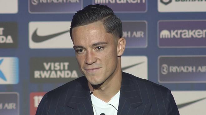 Raspadori, en su presentación (Foto: ElDesmarque)