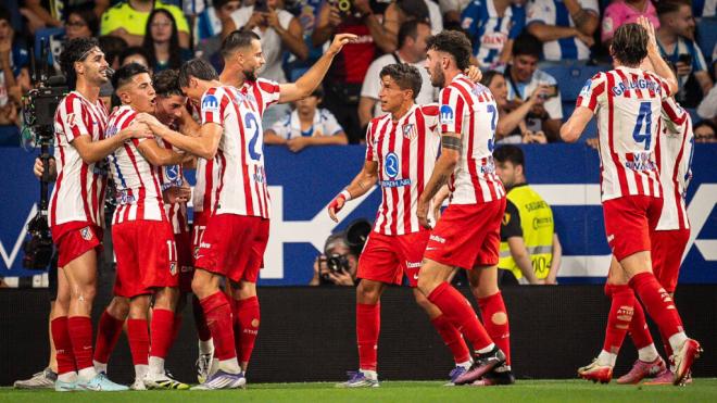 El Atlético de Madrid celebra un gol en LALIGA (Cordon Press)