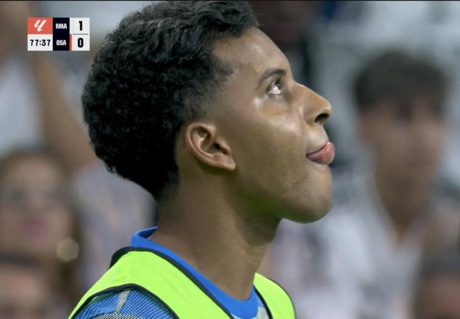 Rodrygo Goes durante el Real Madrid - Osasuna (Foto: X)