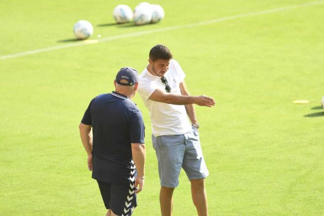 Joaquín, en el entrenamiento del Betis en La Cartuja (Foto: Kiko Hurtado).