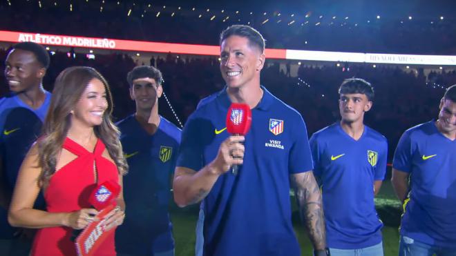 Fernando Torres en la 'Noche de Bienvenida' (Atlético de Madrid)