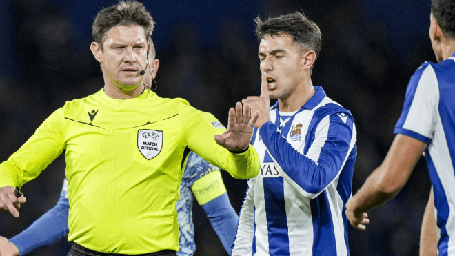 Jon Pacheco, en un partido de la Real Sociedad (Foto: Cordon Press).