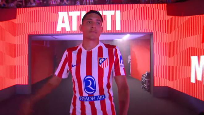 Nahuel Molina en la 'Noche de Bienvenida' (Atlético de Madrid)