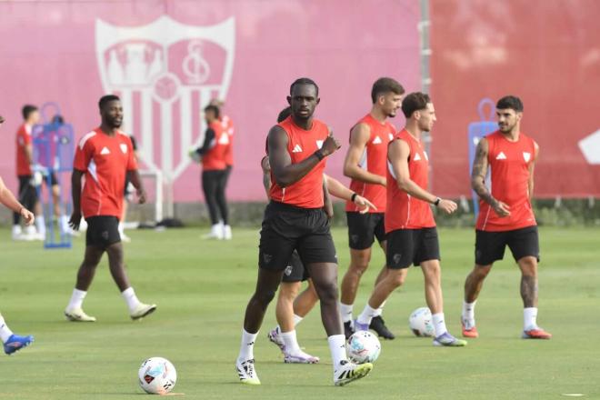 Tanguy Nianzou, en el entrenamiento de este viernes (Foto: Kiko Hurtado):