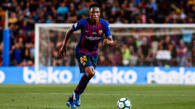 Yerry Mina con el FC Barcelona (Europa Press)