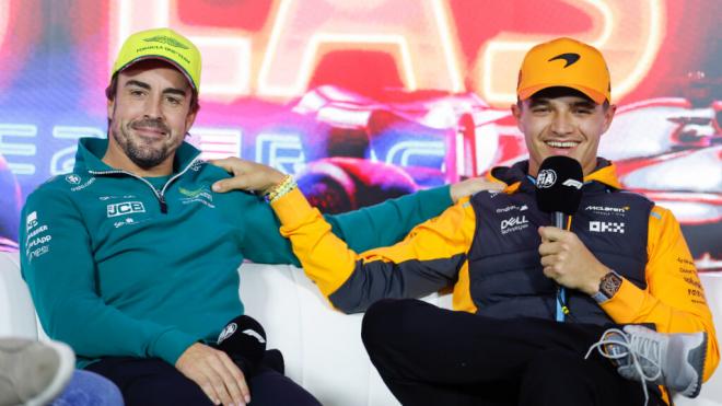 Fernando Alonso y Lando Norris, en 2025 (Foto: F1).