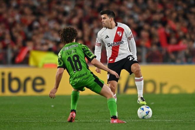 Marcos Acuña, en el partido ante el Libertad de Paraguay (Foto: CARP).