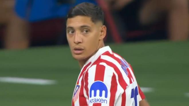 Nahuel Molina en el partido contra el Elche (DAZN)