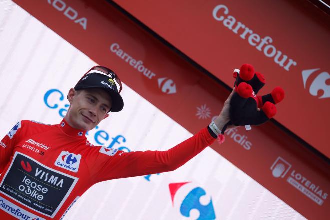 Jonas Vingegaard, tras ganar la segunda etapa de La Vuelta (Foto: EFE).