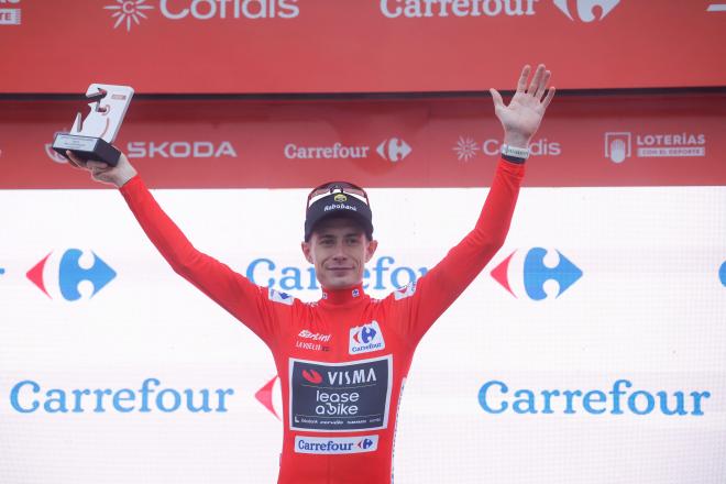 Jonas Vingegaard, tras ganar la segunda etapa de La Vuelta (Foto: EFE).