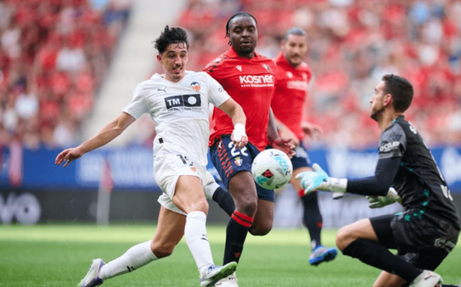 Sergio León ante Osasuna. (Foto: LaLiga)