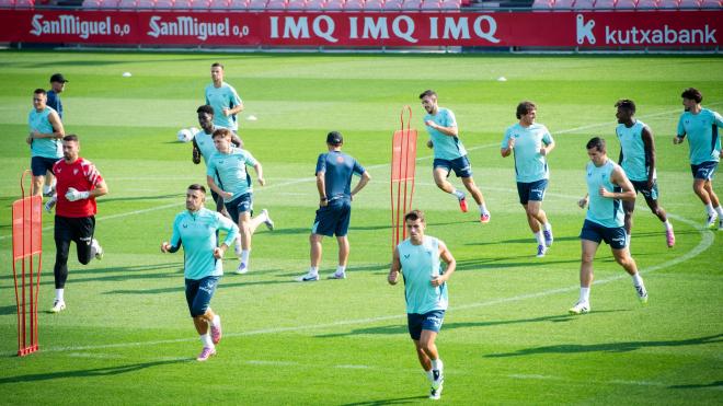 El equipo de Valverde se entrena con energía en Lezama (Foto: Athletic Club).