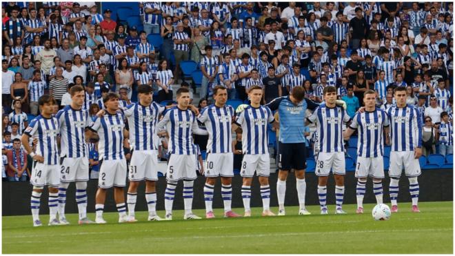 El once titular de la Real Sociedad frente al Espanyol. (EFE)