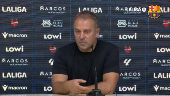 Rueda de prensa de Hansi Flick tras la victoria ante el Levante