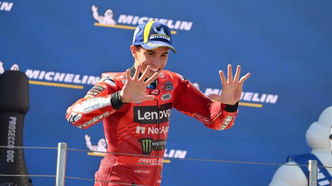 Marc Márquez, en Hungría (Foto: Michelin).
