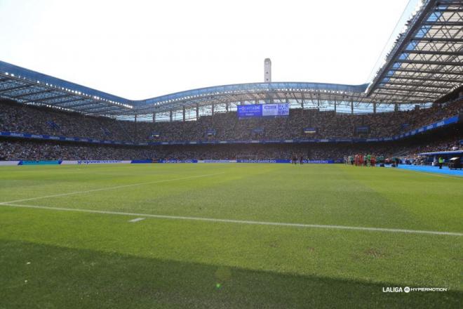 Riazor, durante el Dépor-Burgos (Foto: LaLiga).