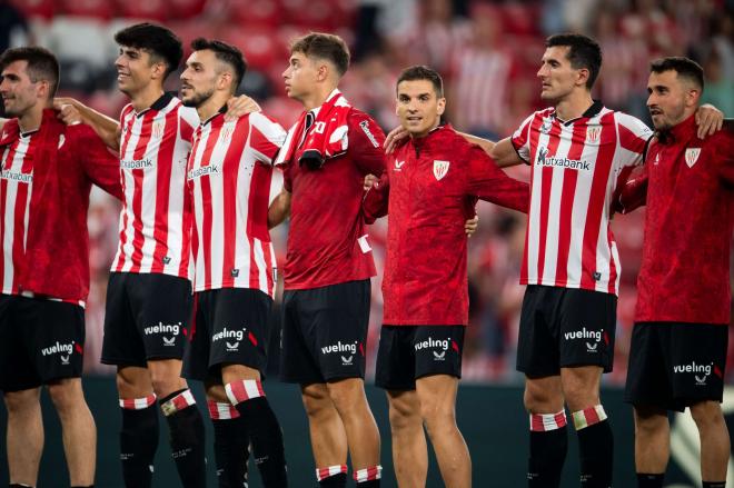 El equipo bilbaíno celebra una victoria en San Mamés (Foto: Athletic Club).