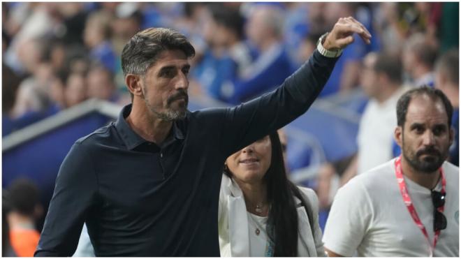 Veljko Paunovic, en el Real Oviedo - Real Madrid. (EFE)