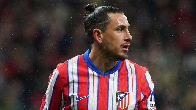 José María Giménez durante un partido del Atlético de Madrid (Fuente: Cordon Press)