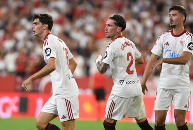 Juanlu, Carmona y Kike Salas, ante el Getafe (Foto: Kiko Hurtado).