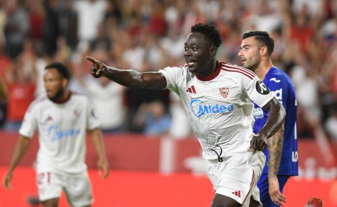 Akor Adams, ante el Getafe (Foto: Kiko Hurtado).