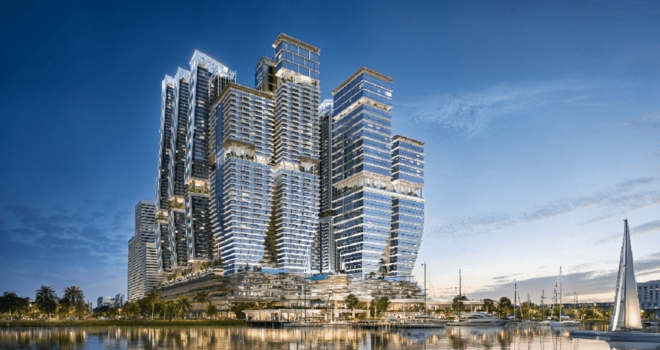 Imágenes del centro que construirán en Johor Peter Lim y su hijo Kiat (Foto: Thomsom Medical Grou